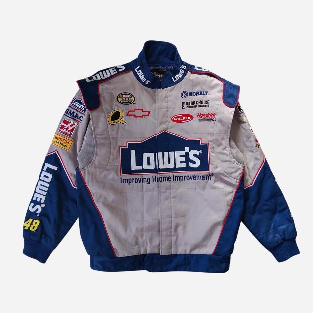 y2k Jimmie Johnson Lowe's Racing Nascar acket with all embroidered details